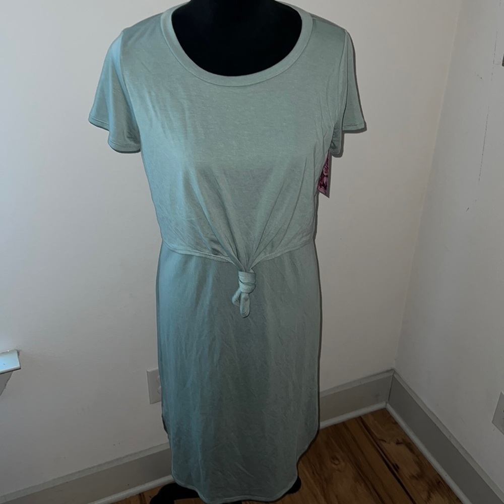 Promesa tie knot front shirt sleeves t-shirt lounge‎ casual dress Sz S new